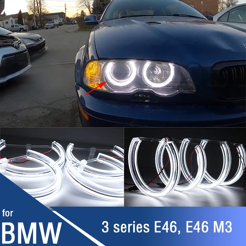 

6000K кольца в форме подковы, фотосессия для BMW 3 серии E46 316i 318i 320d 320i 323i 328i 330i 325xi 330d