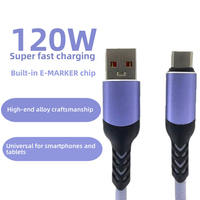 6A USB Type-C data cable, suitable for Realme and Huawei P40 Pro, supports 66W fast charging, compatible with Samsung, OnePlus,