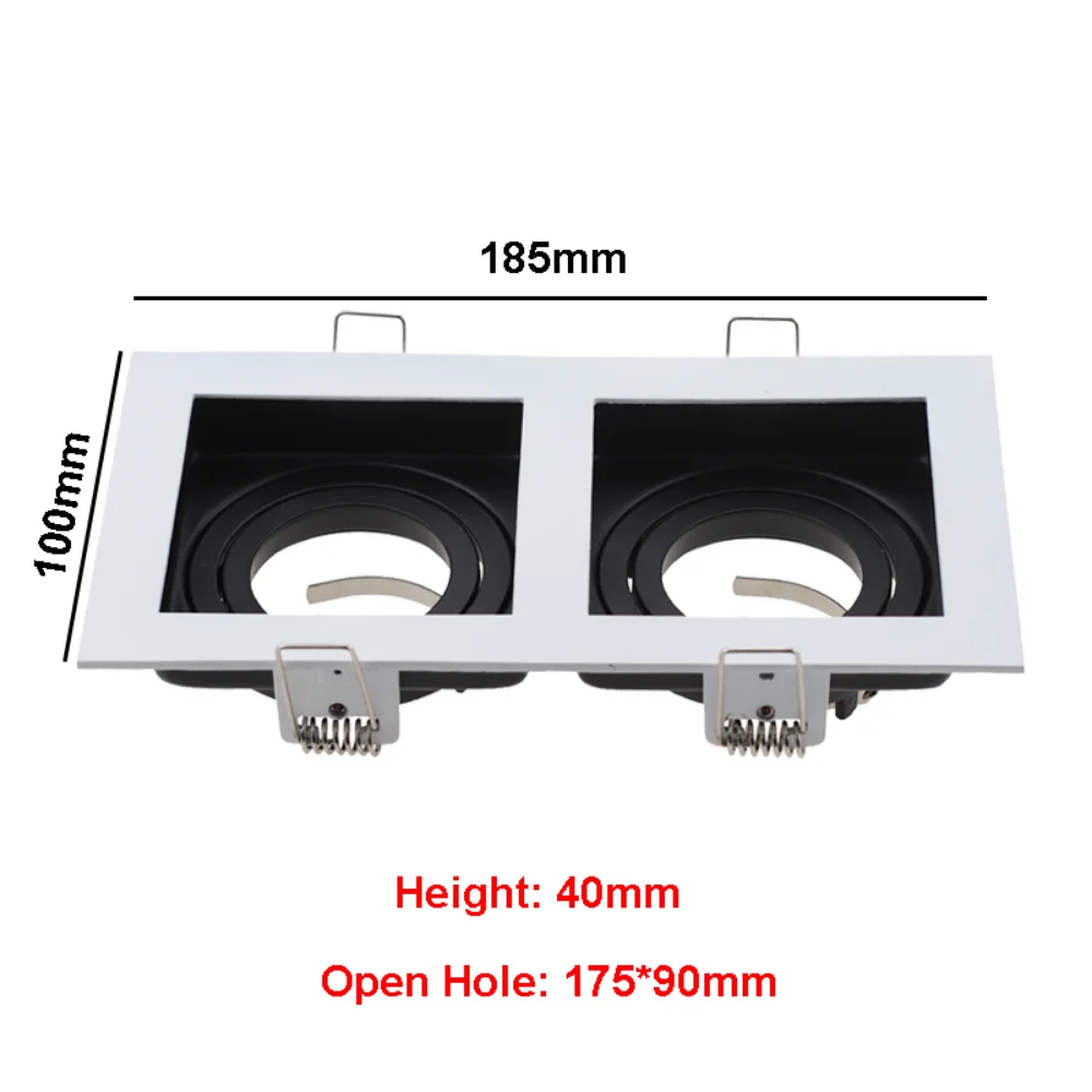 LED Recessed Spotlight GU10 Fitting Frame MR16 Three Head Outdoor Balcony Kitchen Bathroom Halogen Ceiling Spots Lamp Light