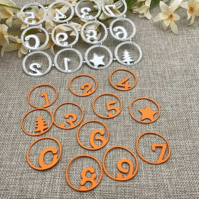 

Металлические вырубные штампы-трафареты в форме круга для скрапбукинга, декоративного тиснения и рукоделия