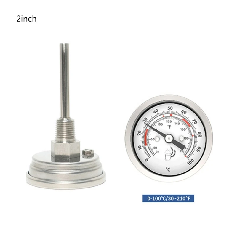 Stainless Steel Double Scale Thermometers For Homebrewing Beer & Winemaking, 20℃-120℃, Homebrews Essential Handmade Tool