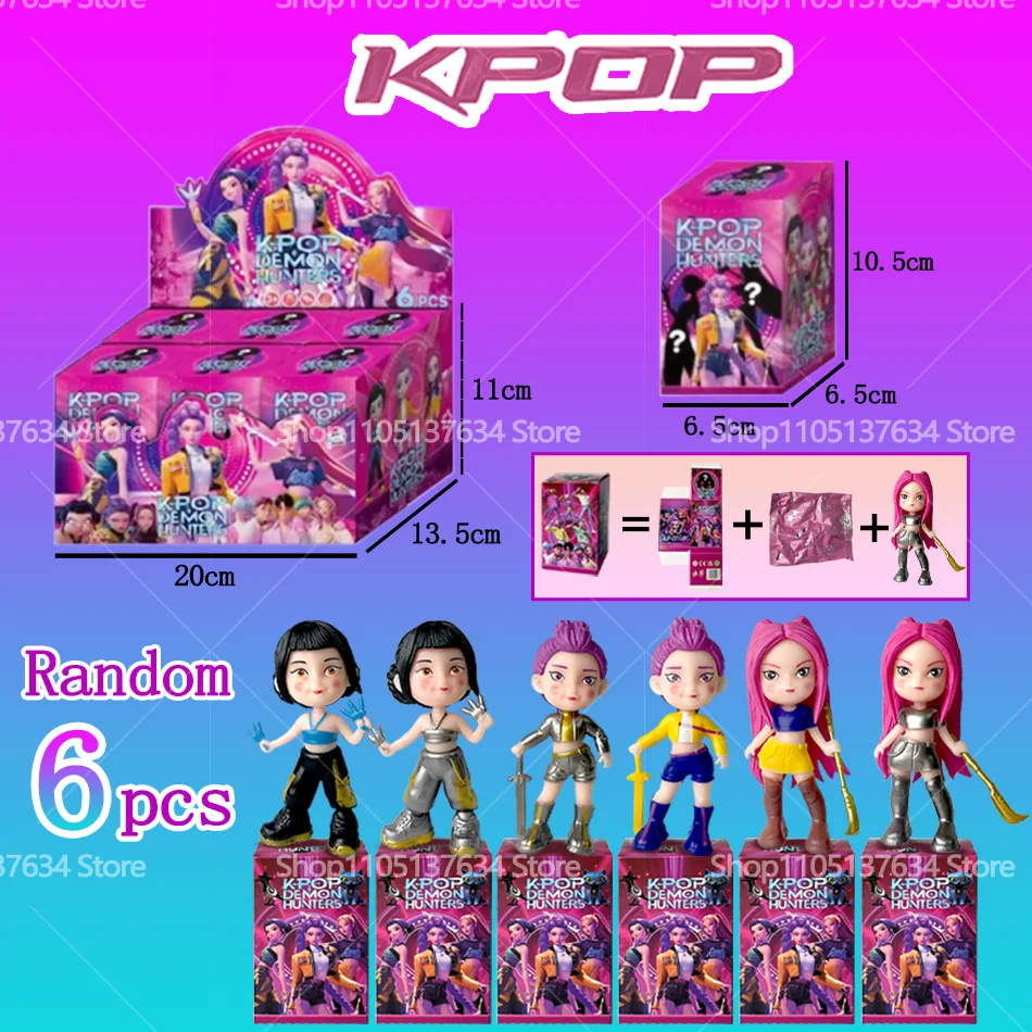 

Kpop Охотники на демонов, аниме-фигурки, игрушки, милые подвижные суставы из ПВХ, экшн-фигурка, модель куклы, детские украшения на день рождения, игрушки, подарки