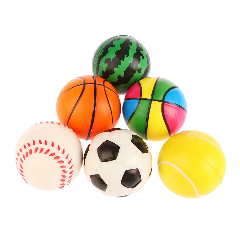 2pcs 6cm Football Basketball Baseball Tennis Training Bouncy Wrist Band Rubber Ball Elastic String Rebound Finger Exercise Sport