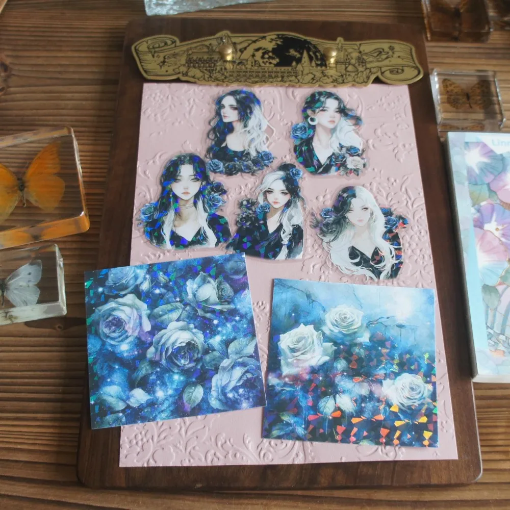 14pcs Beautiful Villain Characters in Fairy Tale Style Sticker Scrapbooking DIY Gift Packing Label Decoration Tag