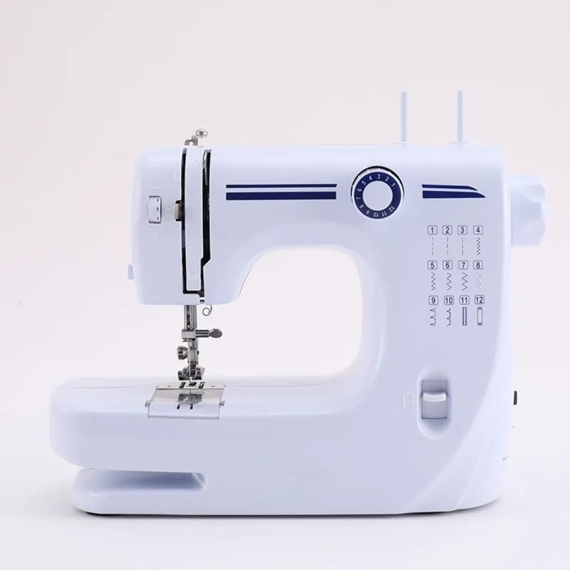 

608 Electric Sewing Machine with 12 Types of Stitching, Including Lock Edge, Straight Seam, and Zigzag, Portable Desktop