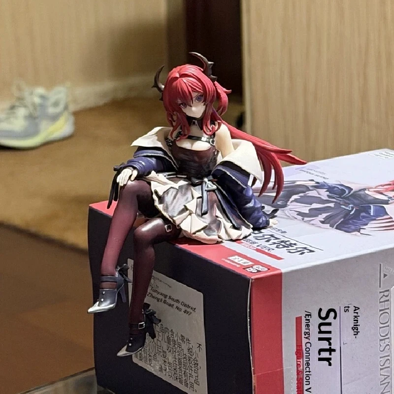 

Anime Demon Girl Noodle Stopper Figure 14cm PVC Sitting Girl Collectible Model Desktop Ornament Gift for Fans Anime Collectors