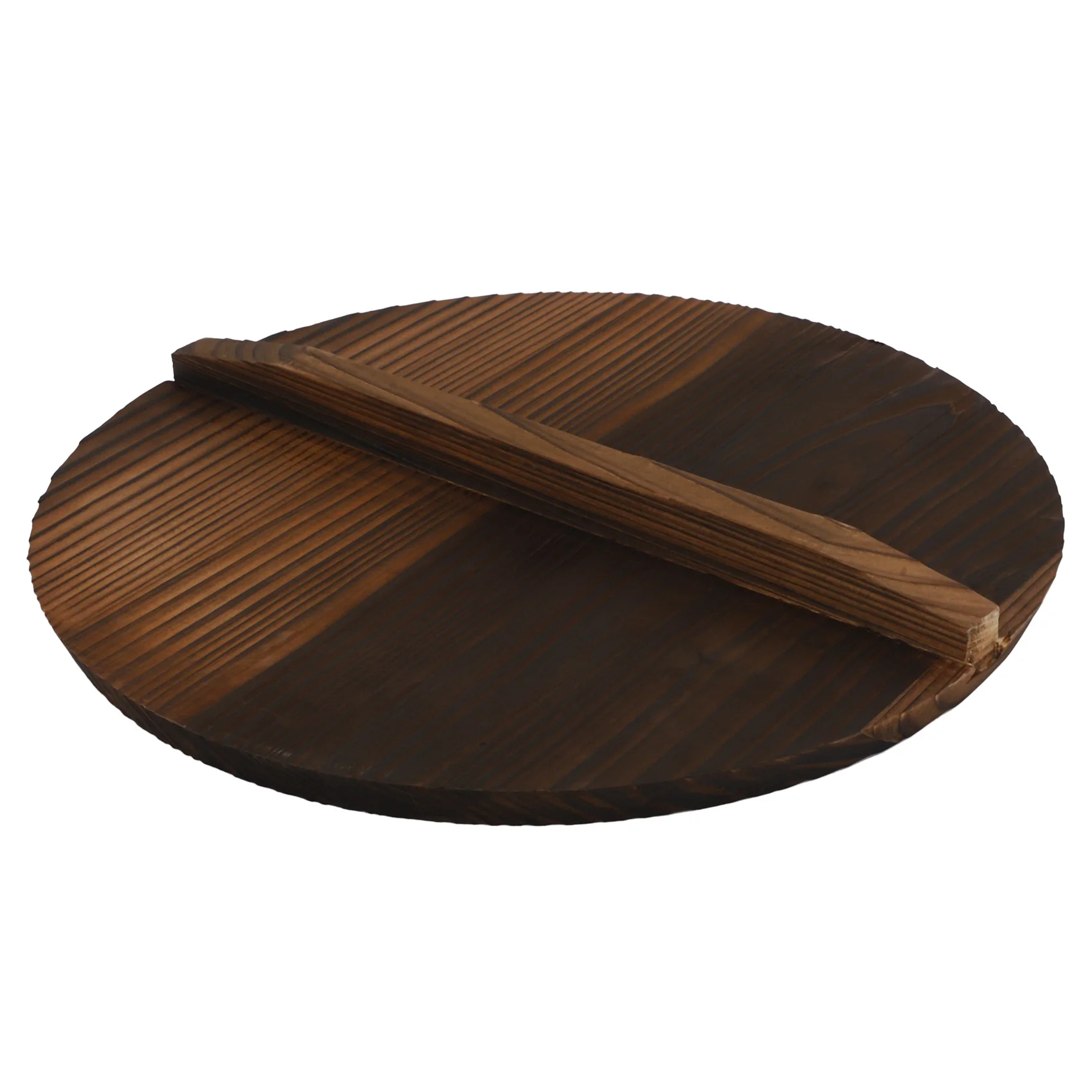 Kitchen Multi-Functional Wooden Pot Cover Handle Pan Lid Eco-Friendly Anti-Scalding Wood Baking Pot Lids Cover 30cm