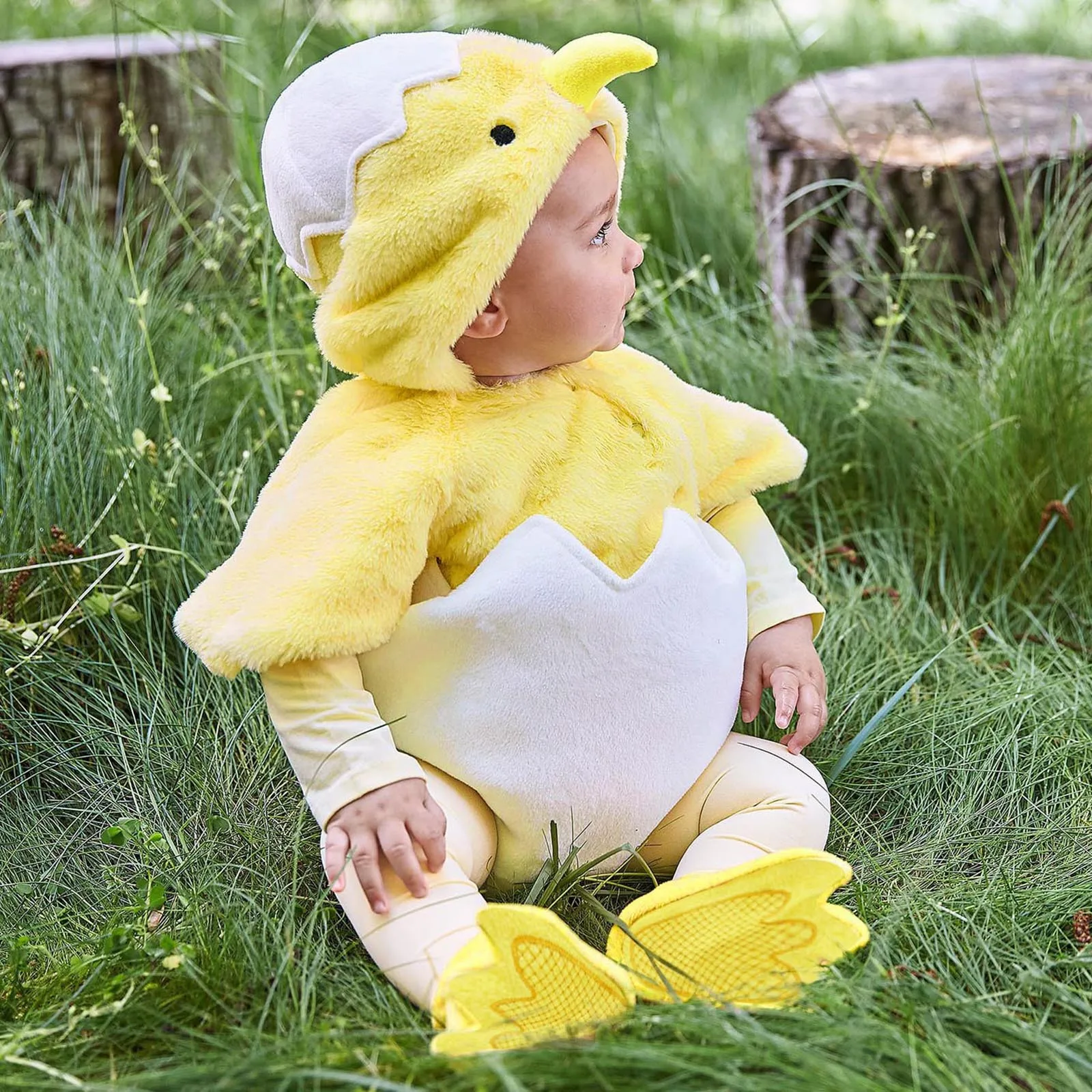 Infant Boys Girls Cosplay Cute Chicken Costume Winter Warm Hooded Jumpsuit Toddler Fleece Long Sleeve Rompers Bodysuits Clothes