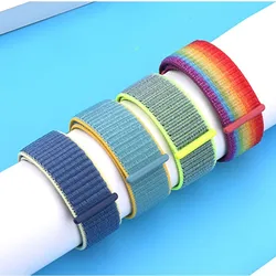 20mm 22mm Band For Amazfit GTS-GTR-4-3-2-2e-Mini-3 Pro-GTR4-stratos 3 2 Nylon Loop Bracelet Amazfit bip-U-S-3 pro Watch Strap