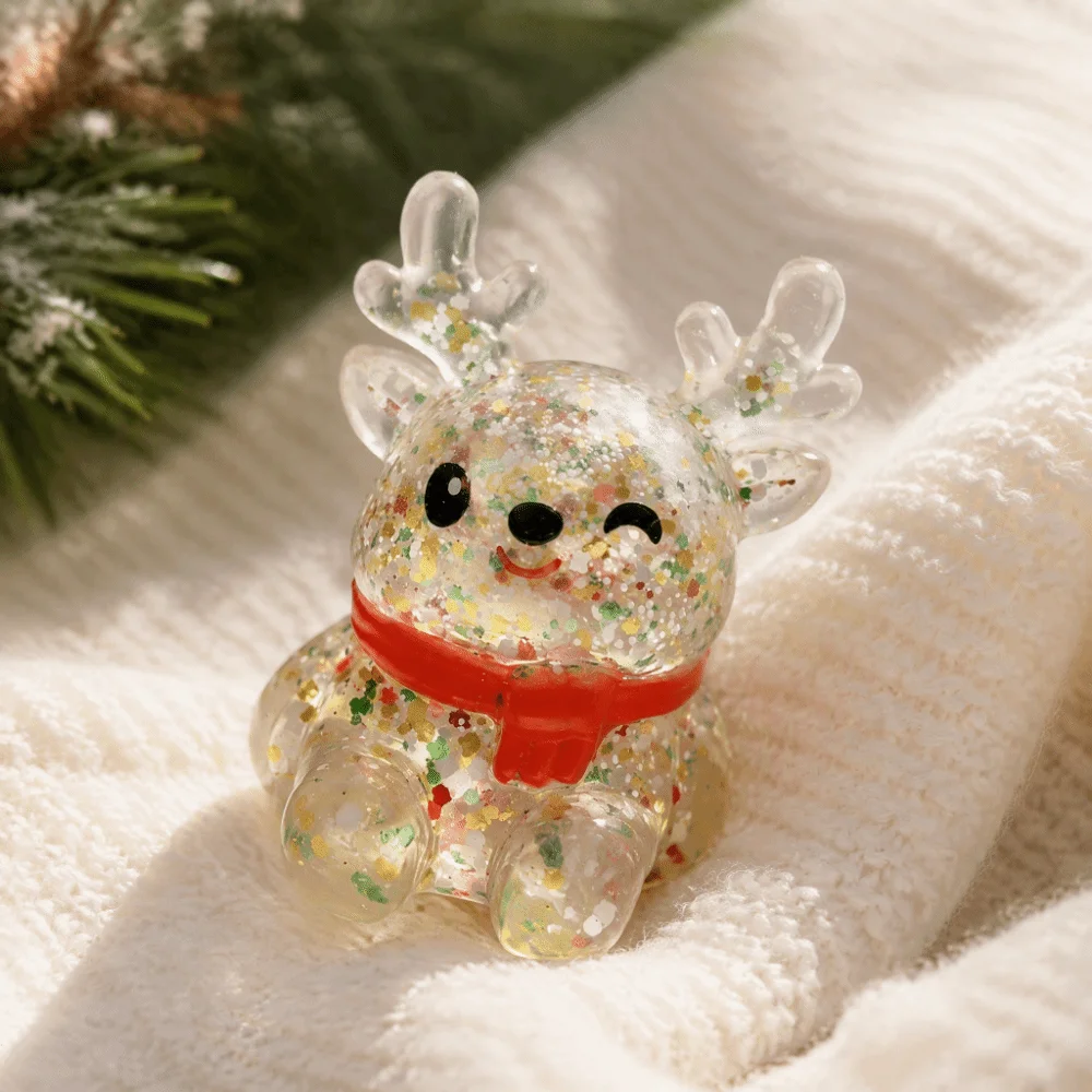 New Slow Rising Christmas Squishy Assorted Glitter Sequins Fidget Squeeze Cute Snowman Shape Stress Relief Unisex