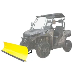 ATV Snow Plow Blade 1.2m/1.5m/1.8m, Heavy Duty Steel Universal Plow Kit for ATV UTV Quad, Winter Road Driveway Snow Removal