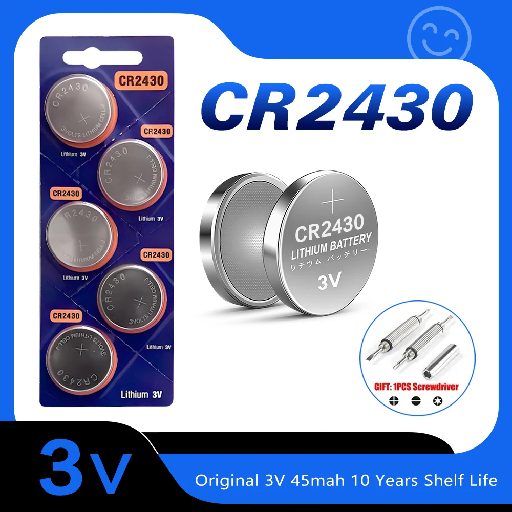 5-50PCS Original For SONY  CR2430 Button Battery For Watch Car Remote Control Calculator Scales Shavers DL2430 BR2430 Coin Cells