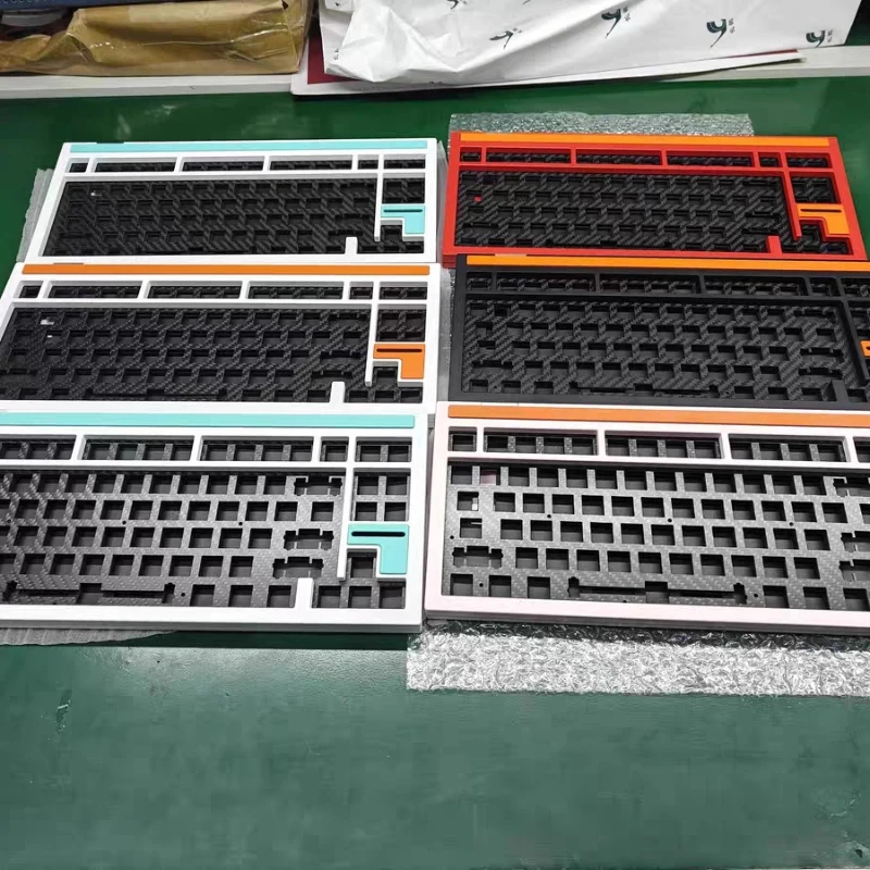 

NJ80 Aluminum Case Custom Mechanical Keyboard Shell Hot Swappable RGB Wired Keyboard Gaming Office Compatible with Wooting80HE