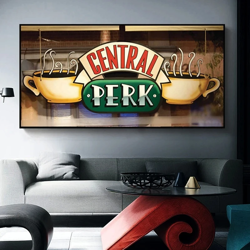 Central Perk Cafe Canvas Painting Friends TV Show Posters and Prints Wall Art Picture for Living Room Cuadros Home Decor Gift