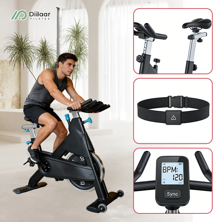 Commercial Grade Spin Bike Smooth Belt Drive Gym Cardio Equipment for Group Training