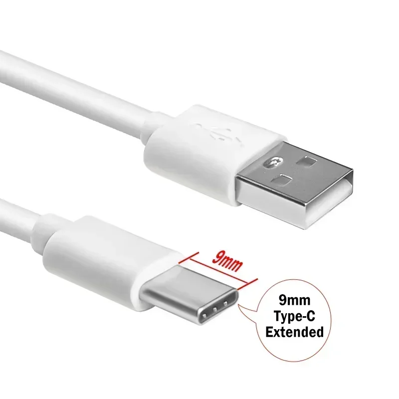 3A Fast USB Type-C Charging Cable for Cubot King Kong 9 8 7 6 5 KingKong Power Star 9mm Long Extended Tip USB-C Charger Cable