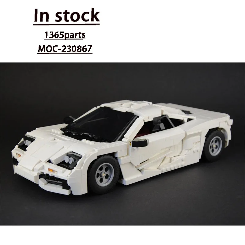 

MOC-230867 Белый Новый культовый спортивный автомобиль, гоночные блоки, модель 1365 деталейMOC, креативные строительные блоки для мальчиков и детей на день рождения, игрушки, подарки
