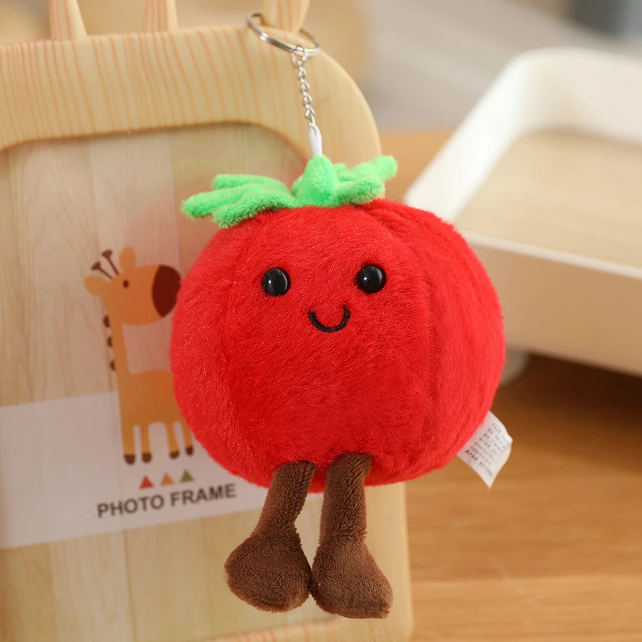 かわいい漫画トマトぬいぐるみフィギュア人形果物野菜食品ぬいぐるみ装飾誕生日ギフトすべての年齢層に最適