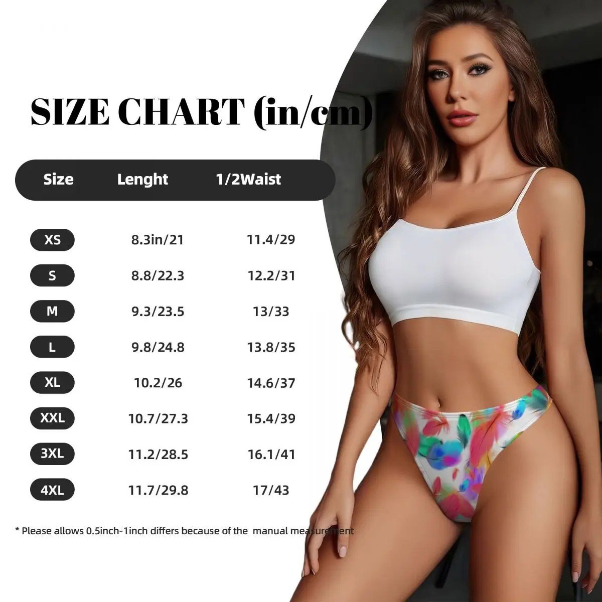 Personalised Feathers Briefs Underwear Womens Comfortable Stretch Panties