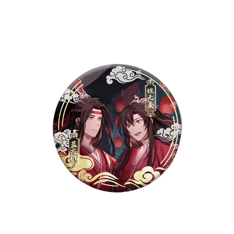 Grão-mestre do cultivo demoníaco Jogo Broche, Mo Dao Zu Shi, Wei Wuxian, Lan Wangji Cosplay Emblema, Flandres Broche Adereços, Novo