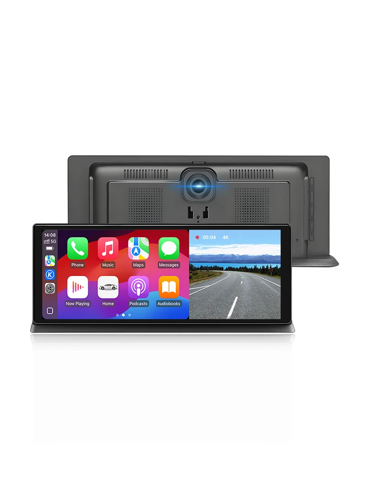 Junsun 11,3 Zoll Android 14 4G+64G CarPlay Android Auto 8-Kern AI-Bildschirm GPS-Navigation Dashcam 1080P Dual-Objektiv Videorekorder DVR