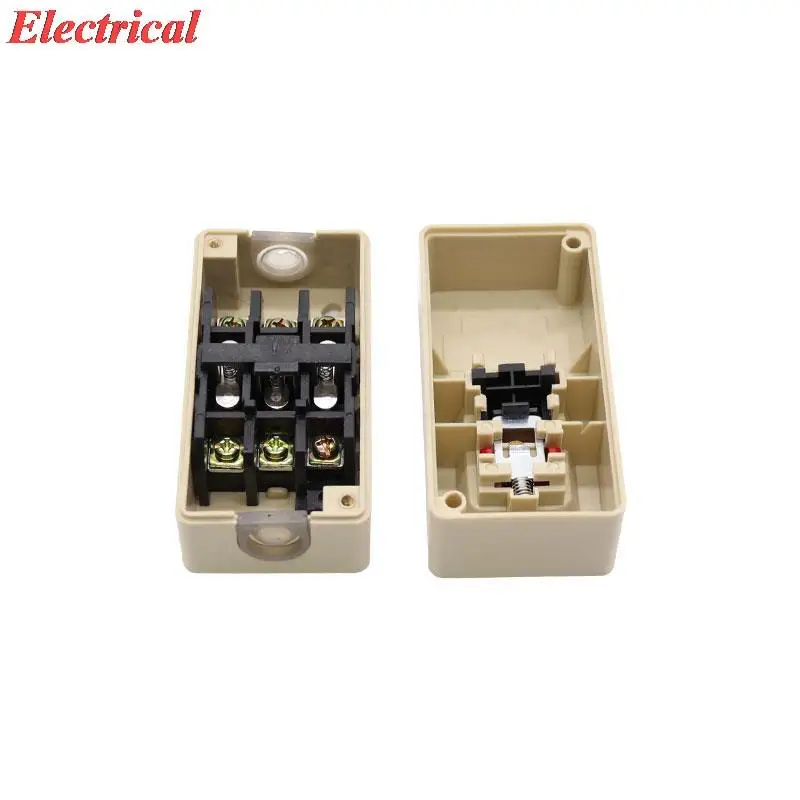 1PC 3 Phase 15A 2.2KW 30A 3.7KW 50-60Hz Self-Lock Latching On/Off Motor Start Stop Power Pushbutton Switch TBSP