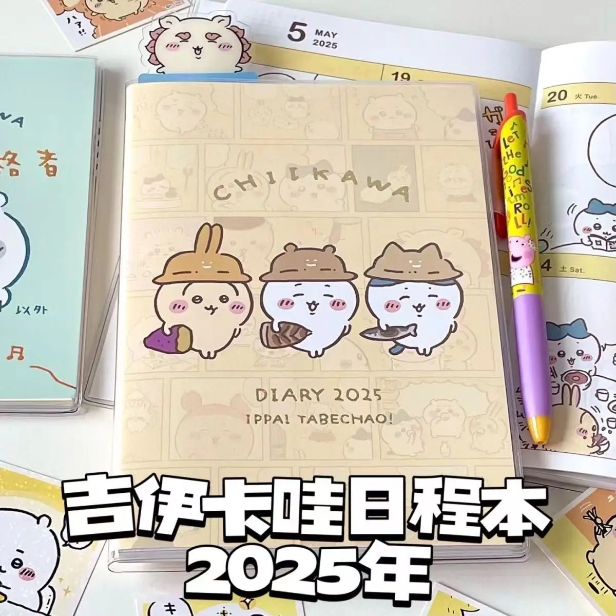 New Chiikawa 2025 Handheld Planning Schedule Book High Appearance B6 Color Inner Page Notebook Student Diary Notebook Gifts Toys