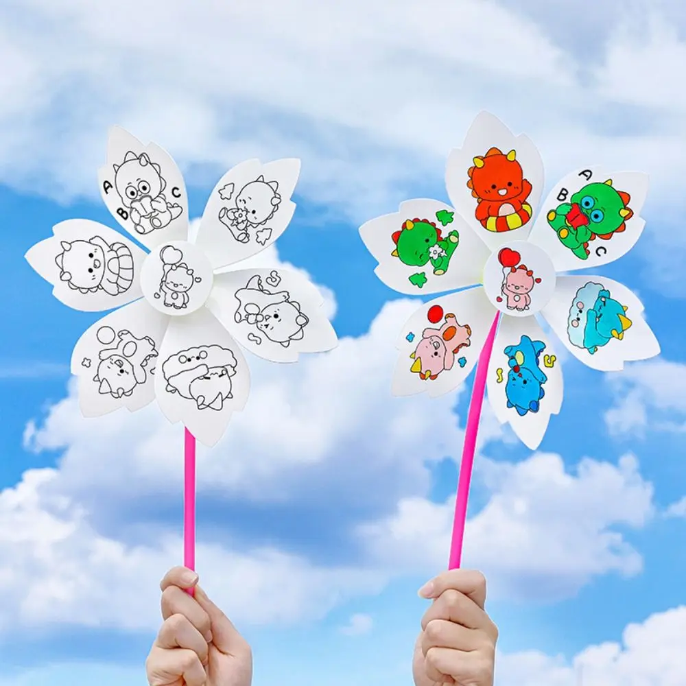 

Цветок DIY цветовой наполнитель ветряная мельница игрушка животное кролик ручная работа художественная живопись Winnower Space граффити пустая игрушка ветряная мельница