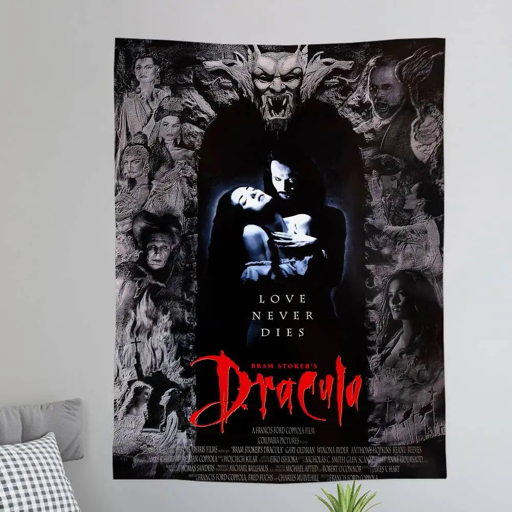 Horrible Vampire Movie D-Dracula Colorful Tapestry Wall Hanging Bohemian Wall Tapestries Mandala Wall Art Decor