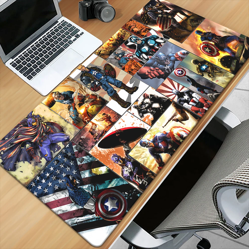 Superhero Captain America Mouse pad,table mat,gamer,Keyboard Gaming Accessories,Computer,gift,decor table,cup coaster,placemat