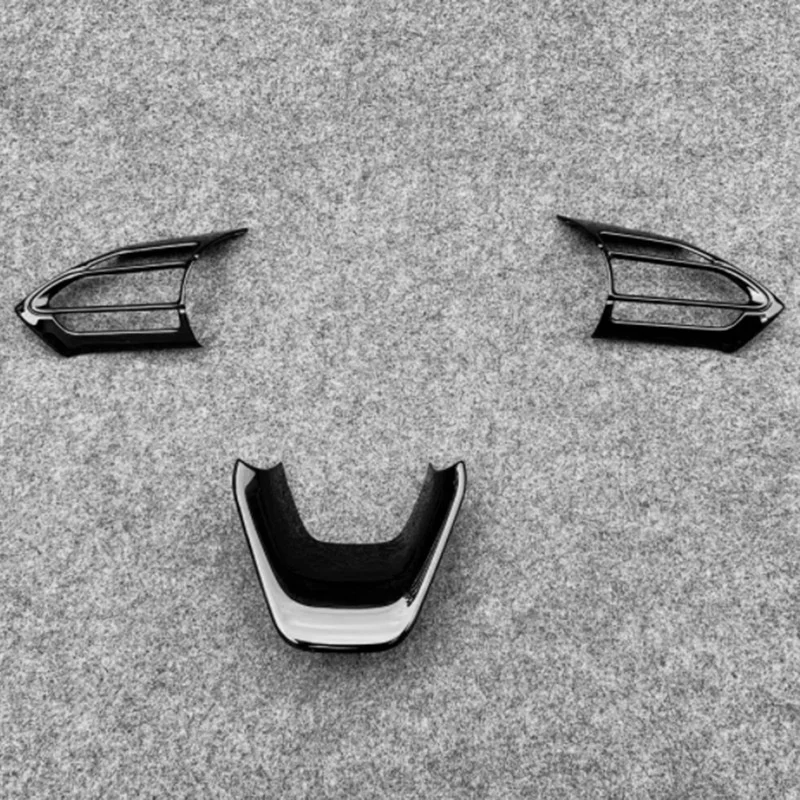 ABS غطاء عجلة قيادة السيارة الداخلية باللون الأسود اللامع ، قوالب تشذيب ، تصميم سيارة ، تويوتا ياريس كروس