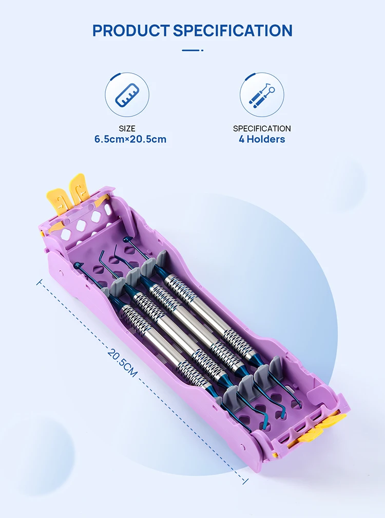 AZDENT Dental 4-Fächer Sterilisationsbox-Halter Autoklavierbarer Desinfektions-Aufbewahrungsständer Box-Organizer für Zahnärztliche Instrumente – Detail 5
