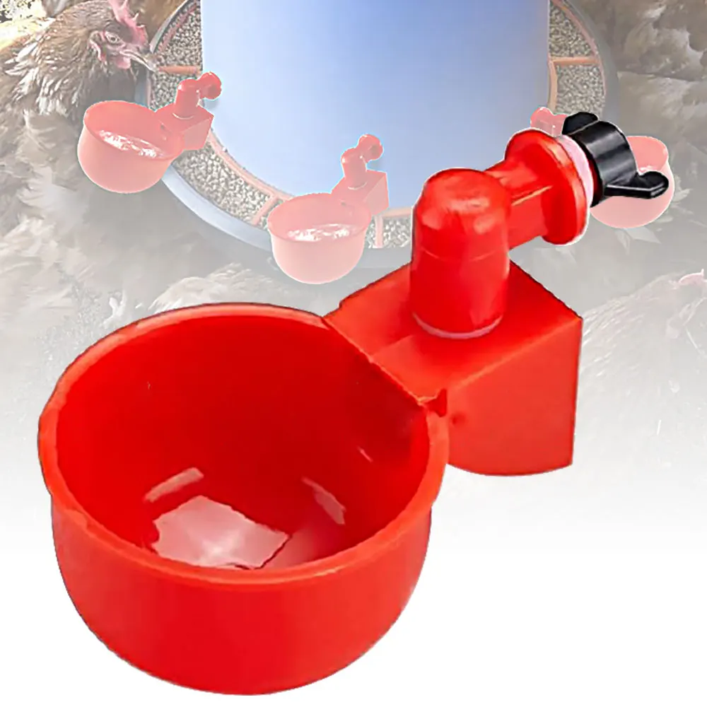 Automatic Chicken Water Cup Waterer Poultry Drinker Feeder Drinking Bowl Tool Chicken Accessories