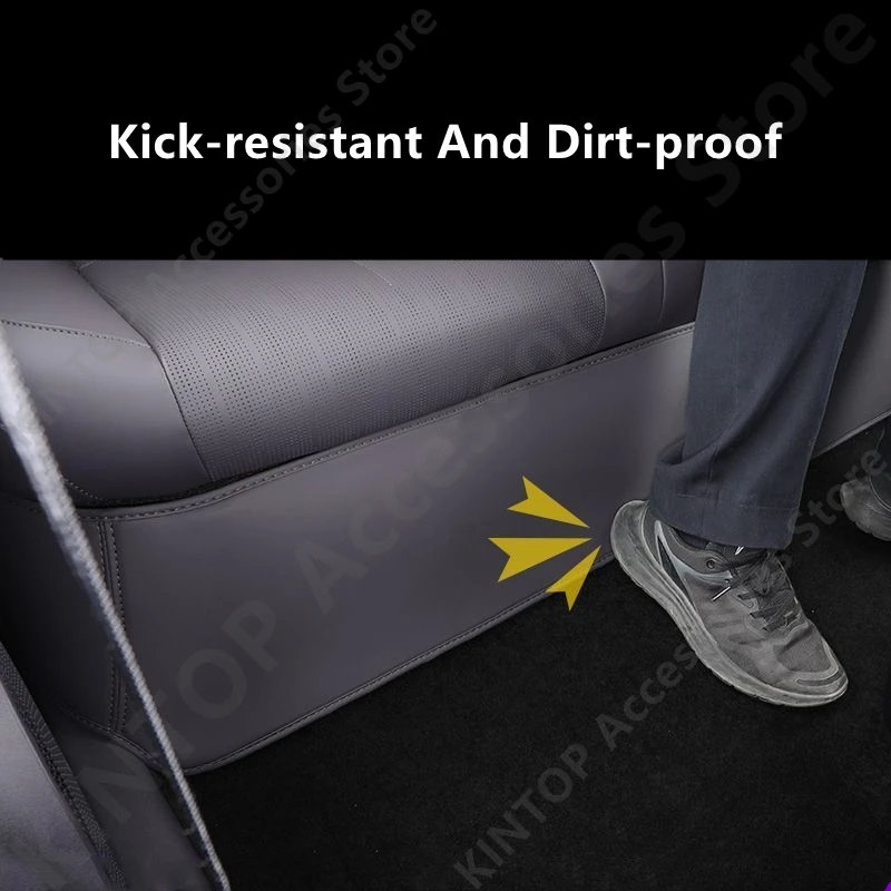 For LEAPMOTOR B10 25-26 Leather Anti-Kick Pad Under Rear Seats,Car Interior Decoration Protection Modification Accessories Refit