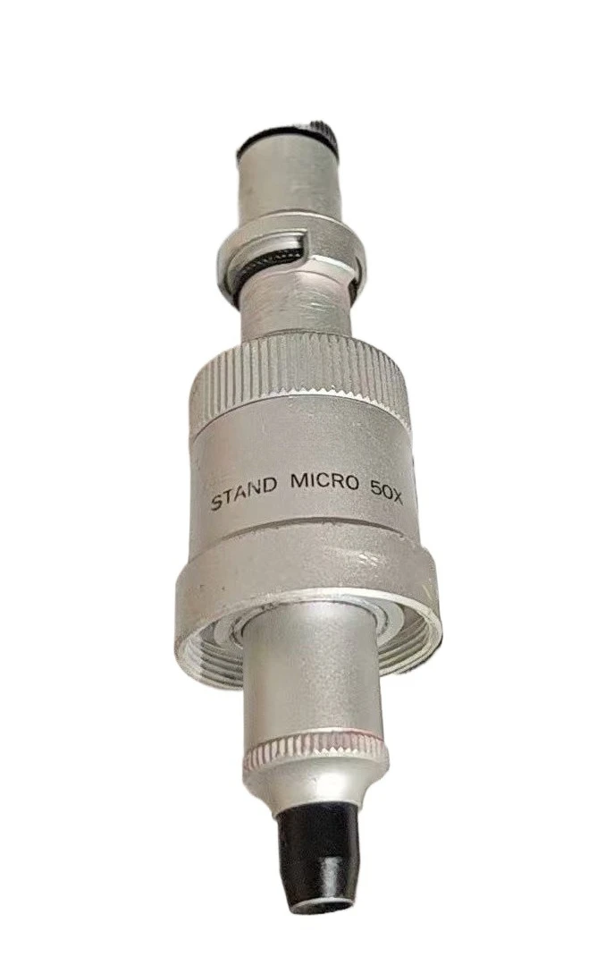 Used 2008-50x/2008-100X magnifying glass with scale, measuring range of 1.6mm, accuracy of 0.02mm, transparent lens, no base