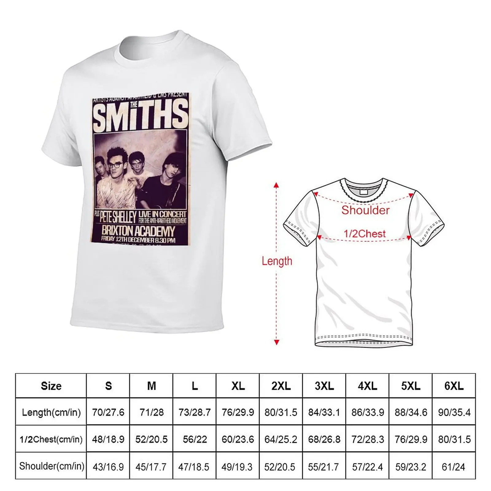 The Smiths 1986 The Final Concert T-Shirt Plus Size Loose Short Sleeve Top
