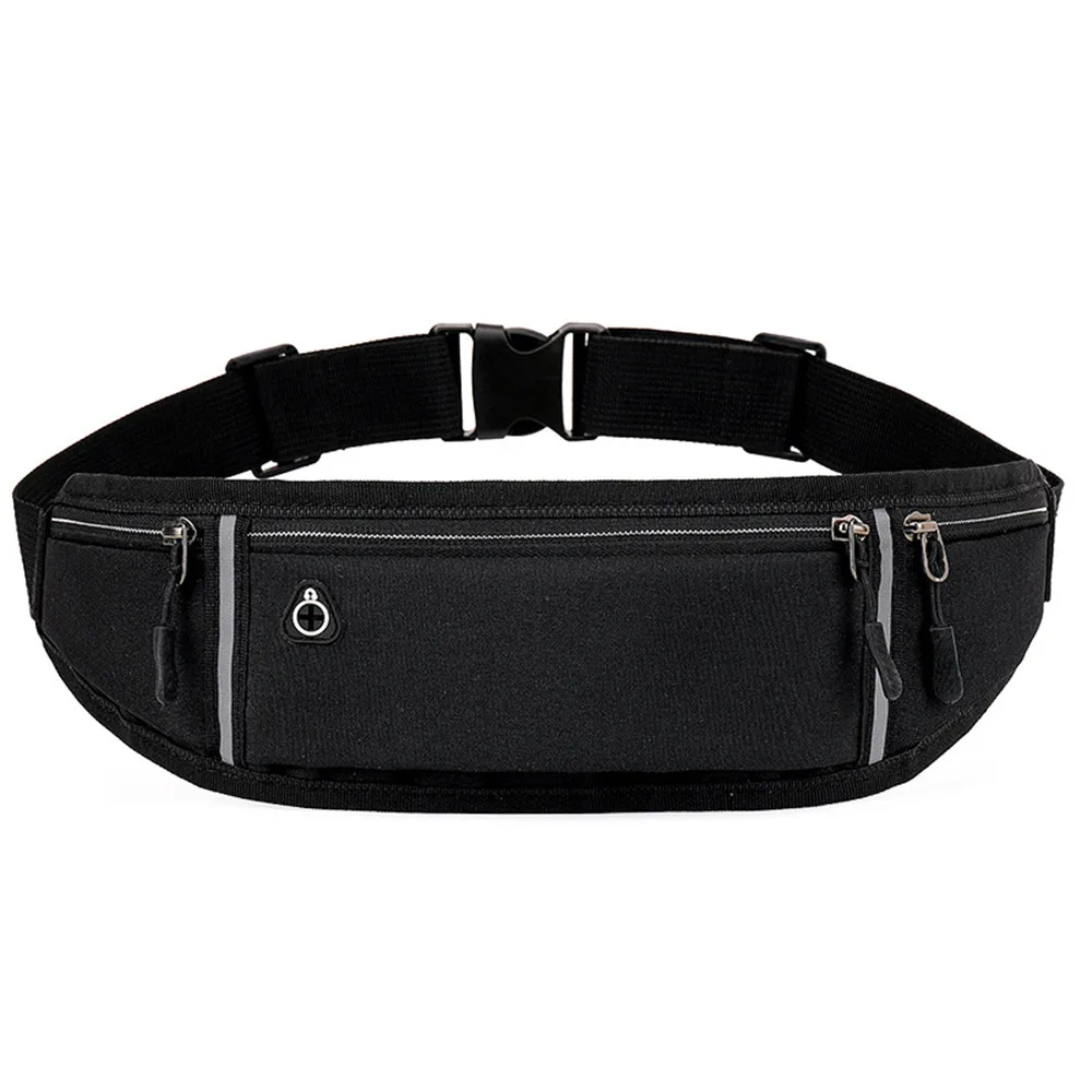 Fitness Outdoor Sports Waist Bag Men Women Waterproof Mini Running Jogging Belt Pouch Cycling Reflective Strip Phone Pouch Bags