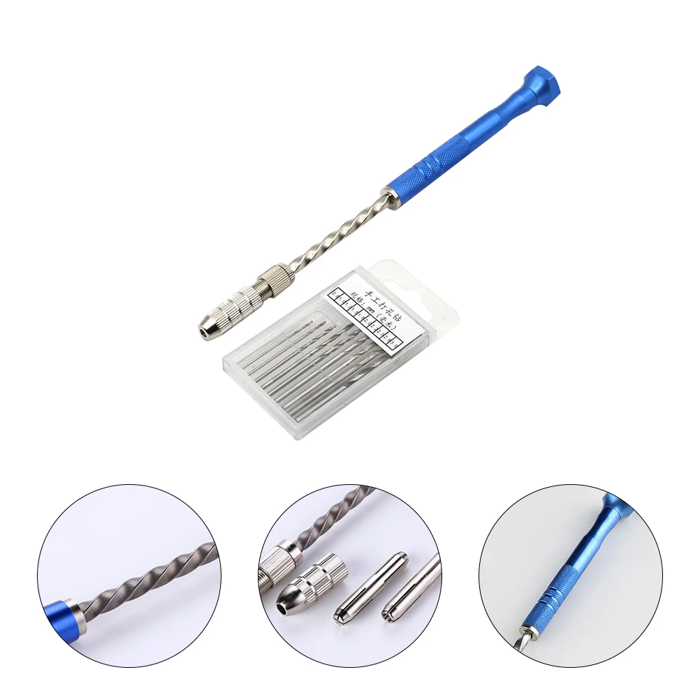

11pcs 1 s H Drill Set Twist Drill Bits Walnut Carving Vise Rotary Tool Durable Craftsmanship Semi automatic Drilling