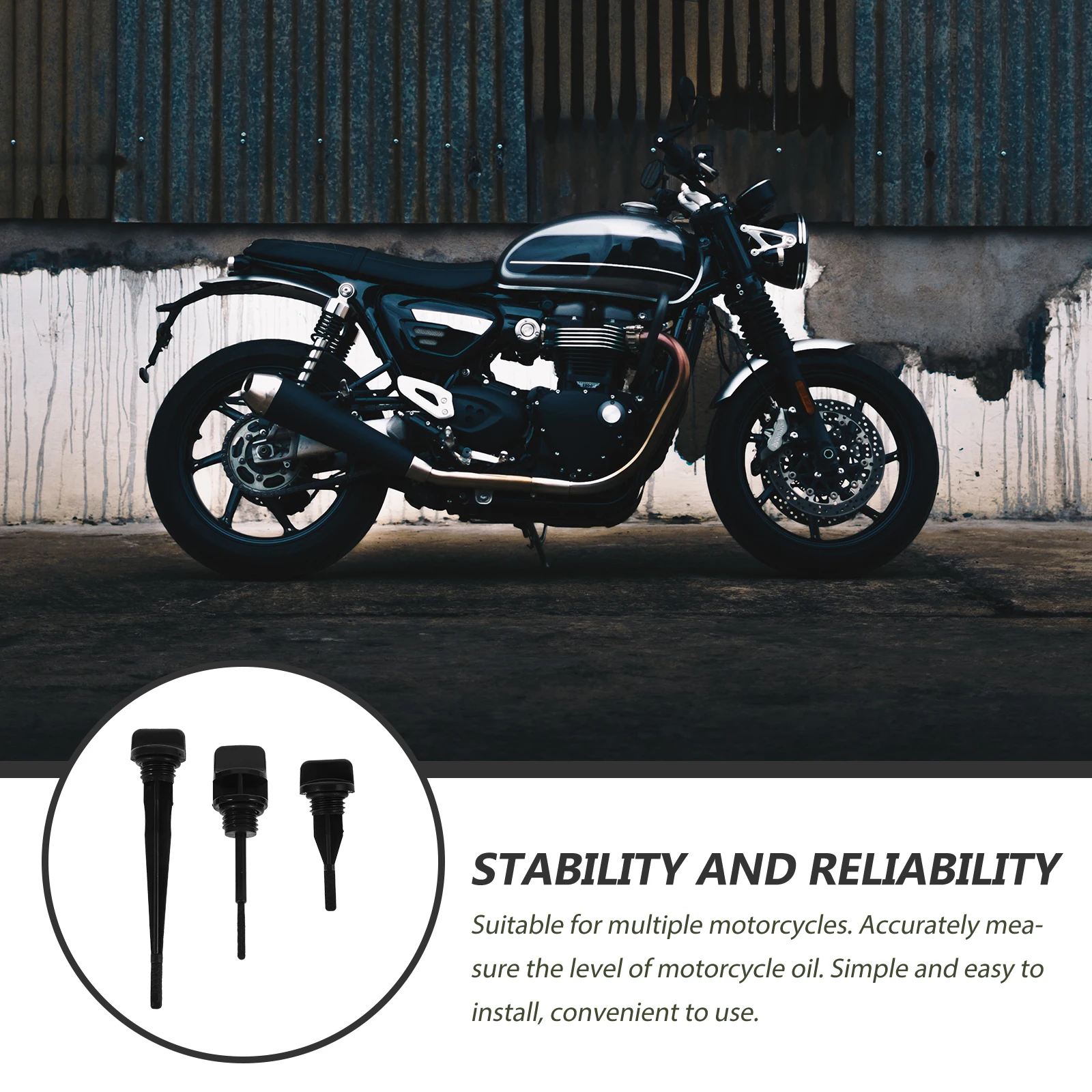 

3pcs Motorcycle Oil Dipstick Engine Parts Compatible -125 -125 -70 Efficient Power Long Lasting Fuel Tank Dipstick Oil