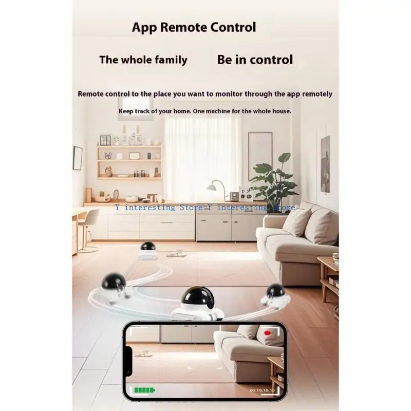 

896A WiFi Moving Robot Pet Camera 1080P View Two Way Talk Home Monitoring