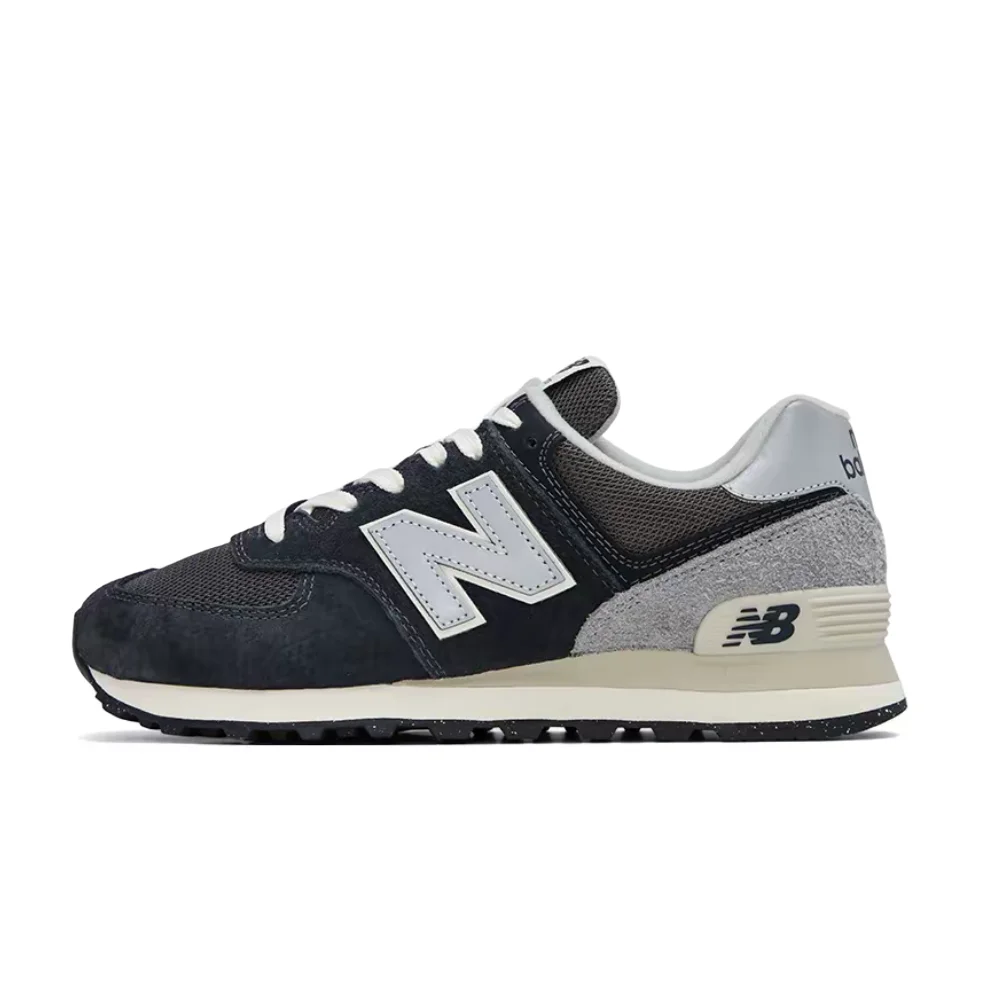 New Balance NB574 Unisex Black/Gray Low-Top Runners – Retro Couple's Style, Comfortable Fabric & Durable Sole U574GM2