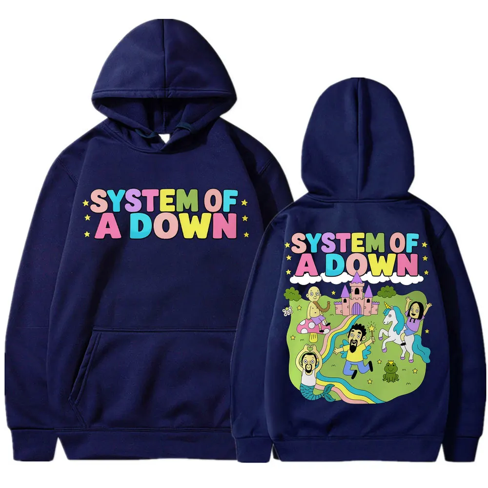 Vintage Rock Band System of A Down Graphic Hoodies Men Women Fashion Popular Hoody Sweatshirt Autumn Oversized Cartoon Pullovers