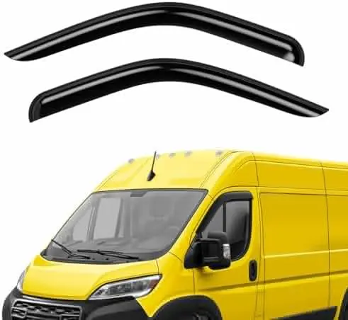 

Durable Window Deflectors for Ram ProMaster 2014-2026 | Rain Guards & Sun Visors - 2pcs