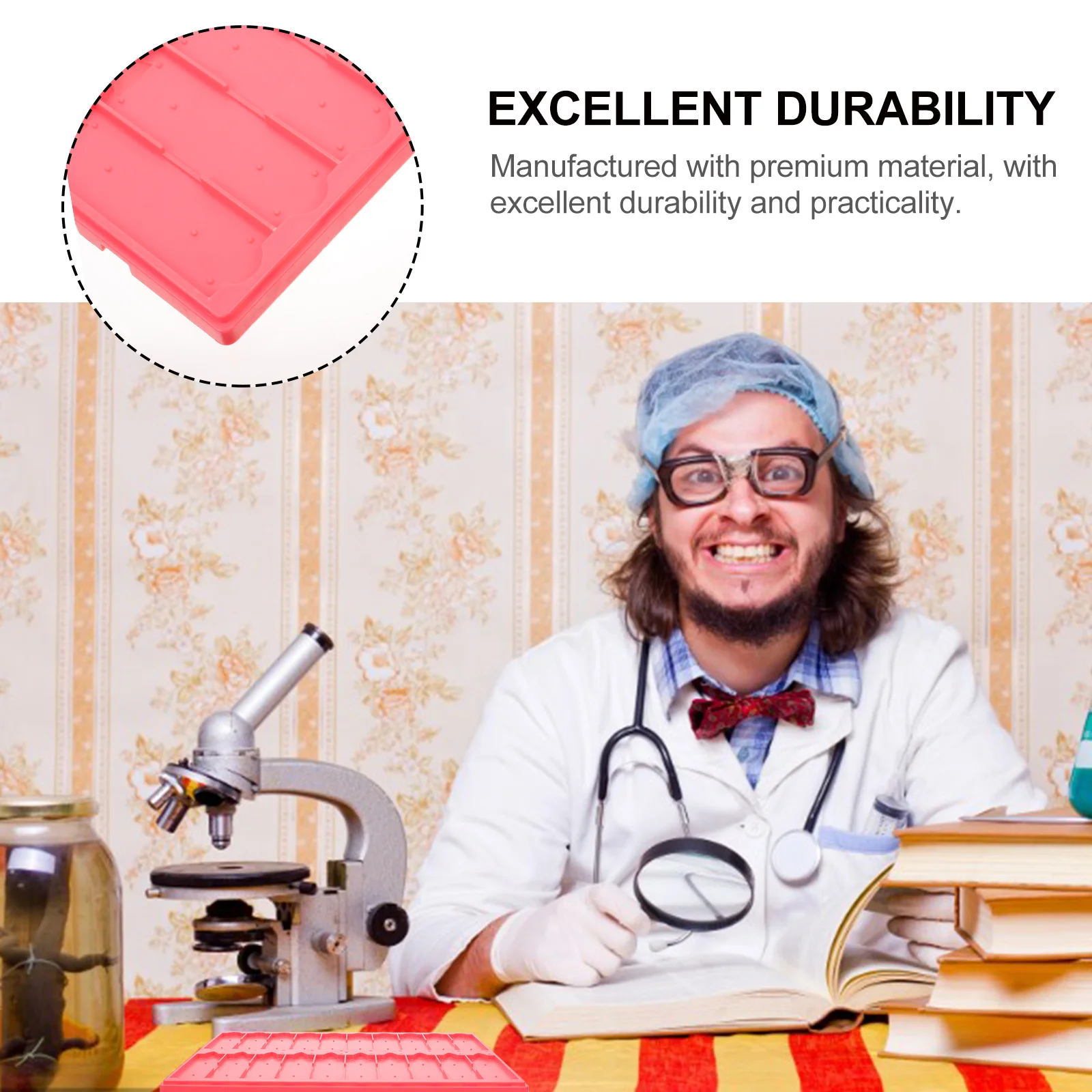 

Plastic Microscope Slide Tray 20 Capacity Storage Holder Numbered Positions Content Sheet Durable Lab Teaching Equipment