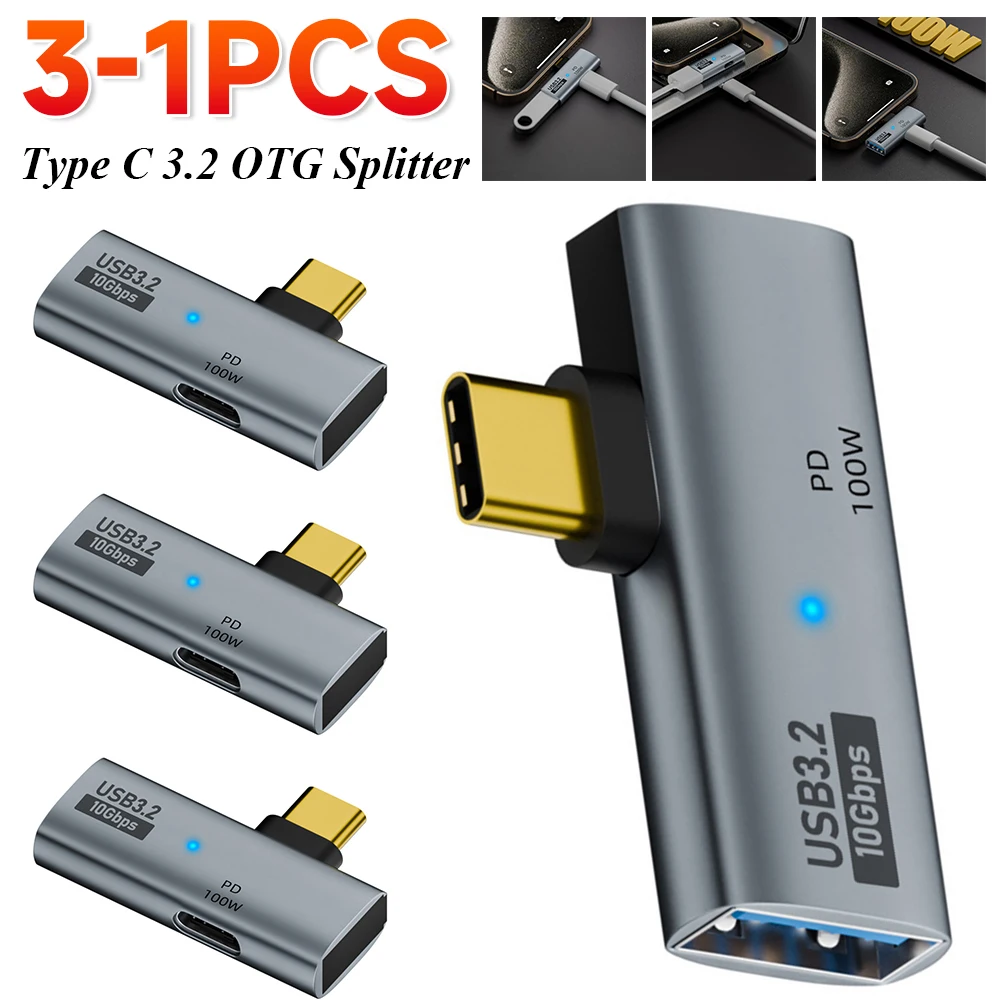 3-1 Stück Typ c 3,2 otg Splitter 10 Gbit/s Daten übertragung USB C zu USB Adapter Schnell lade konverter für i-phone 15 Tablet MacBook