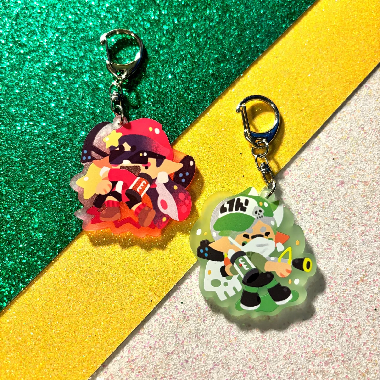 Splatoon 2 Candied Casual Idols Squidbeak Splatoon Marie Squid Sisters Frosted Colored Acrylic Charms
