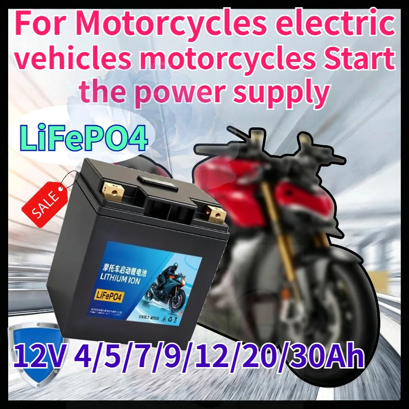 For Motorcycles Electric Vehicles Motorcycles Start The Power Supply 12V 4/5/7/9/12/20/30Ah Lithium Iron Phosphate Battery