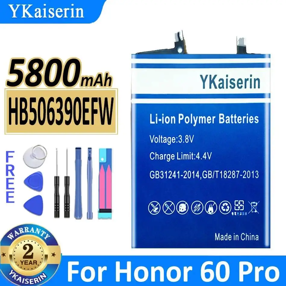 

High Performance Mobile Phone Battery HB506390EFW 5800mAh For Huawei Honor 60 Pro Long-Lasting Performance
