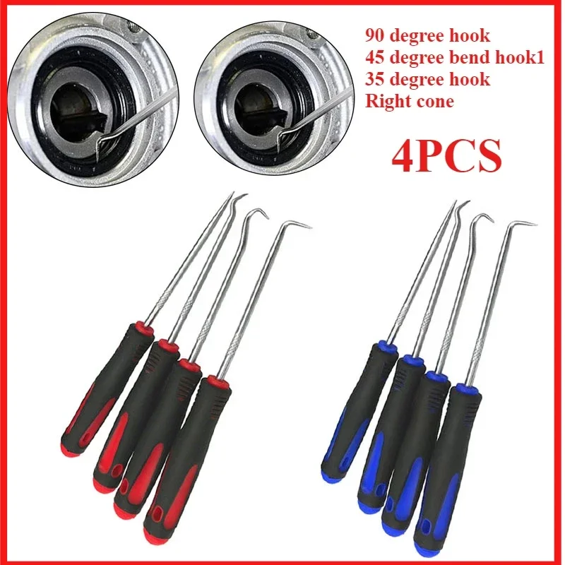 

4Pc Car Oil Seal Screwdrivers Set Auto O-Ring Gasket Pick Puller Remover Hooks Tool Repair Auto&Electronics Vehicle Sealing 16cm