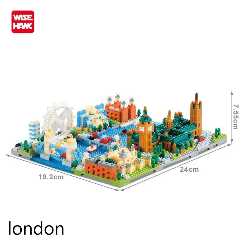 Mini bloques de construcción de arquitectura de Nueva York y Londres, barco Titanic RMS, partículas de diamante, ladrillo en miniatura DIY, juguetes educativos para niños